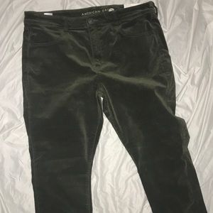 American eagle corduroy stretch jeans dark green